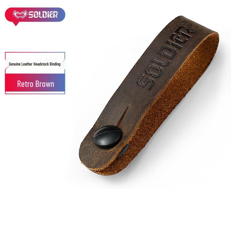 Perseus Soldier Guitar Strap: Genuine Leather, Wide Shoulder Design for Acoustic, Electric Guitar & Bass