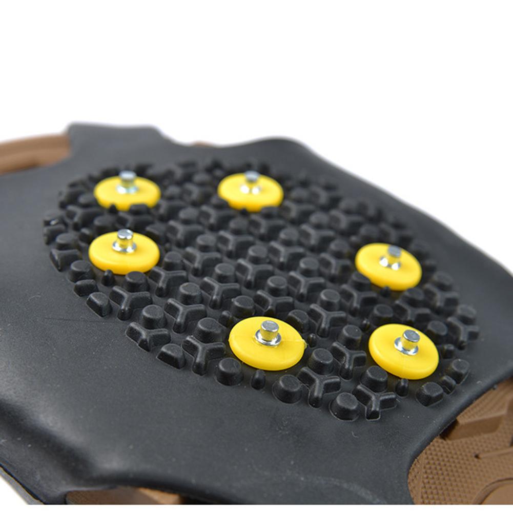 2pairs 10 Teeth Climbing Crampons Anti-Slip Winter Ice Claws Unisex Mountaineering Cleats Walking Hiking Accessories