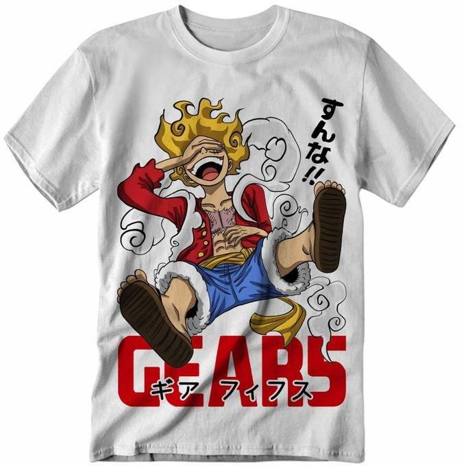 

Summer 2026 One Piece Munch D Luffy Gear 5 5 Nika Shape Theme 100 Cotton Printed Loose Tshirt for Unisex and Women Y2k S