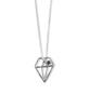 Bonbeau Diamond Silver Necklace 925 Silver Diamond Pendant Silver Necklace