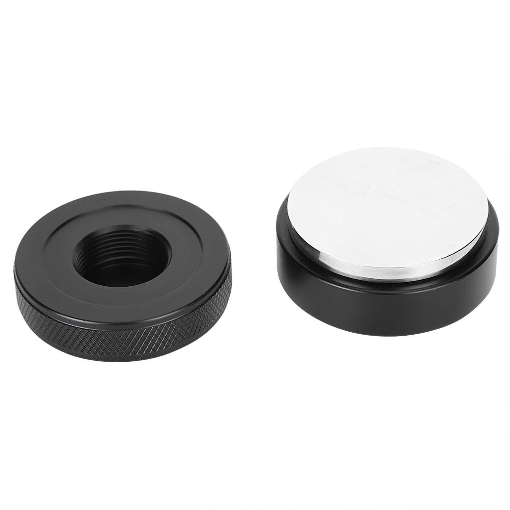 Height Adjustable Stainless Steel Coffee Tamper Distributor Tamping Tool for Home Office58mm Black Flat Bottom