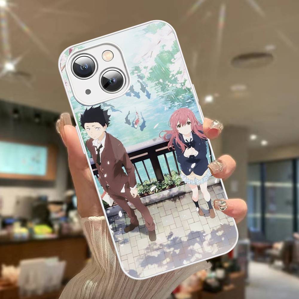 Anime A Silent Voice Tempered Glass For Iphone 14 13 12 11 Pro Mini XS MAX 14Plus X XS XR Fundas