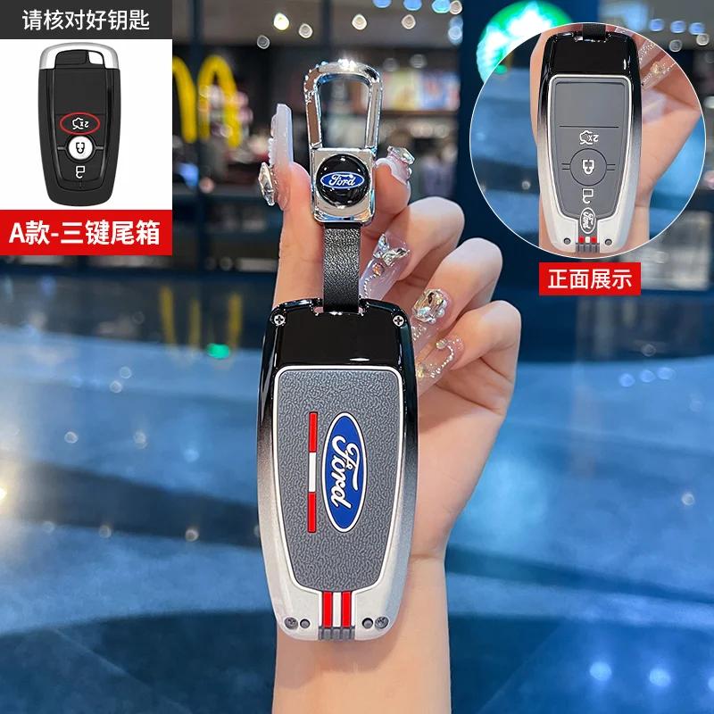 Car Sticker Ford Car Remote Key Case Full Cover Fob Auto Accessories For Ford Fusion Mustang Explorer F150 F250 F350 EcoSport Ed