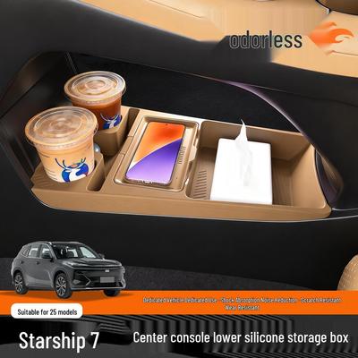 Fits 25 Galaxy Starship 7 Models: Silicone Storage Box Organizer for Center Console