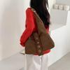Autumn and winter retro suede bag, belt buckle, shoulder bag, large bag, suede large capacity, high-end tote bag women