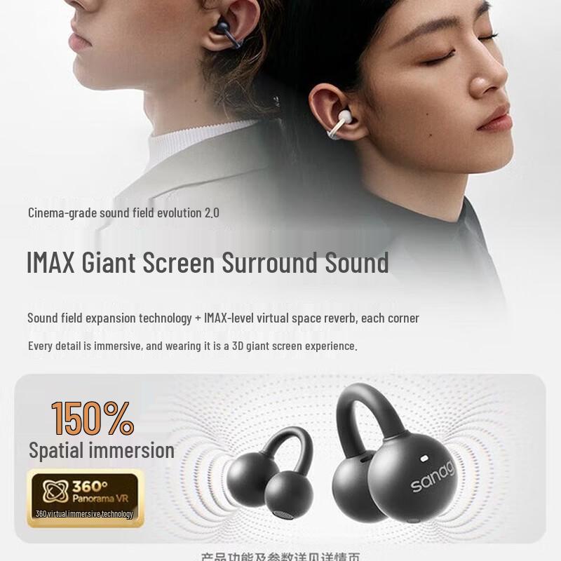 SANAG Open-Ear Clip-On Bluetooth Sport Headphones