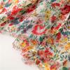 Southeast Asia Ethnic Style Red Floral Headscarf - Retro Long Cotton & Linen Feel Scarf for Women