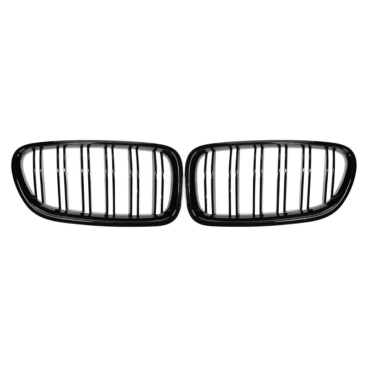 

2Pcs Gloss Black Front Kidney Grill Grille For BMW F18 F10 F11 5 Series 2010 2011 2012 2013 2014 2015 2016 Accessories Styling 2 Slat