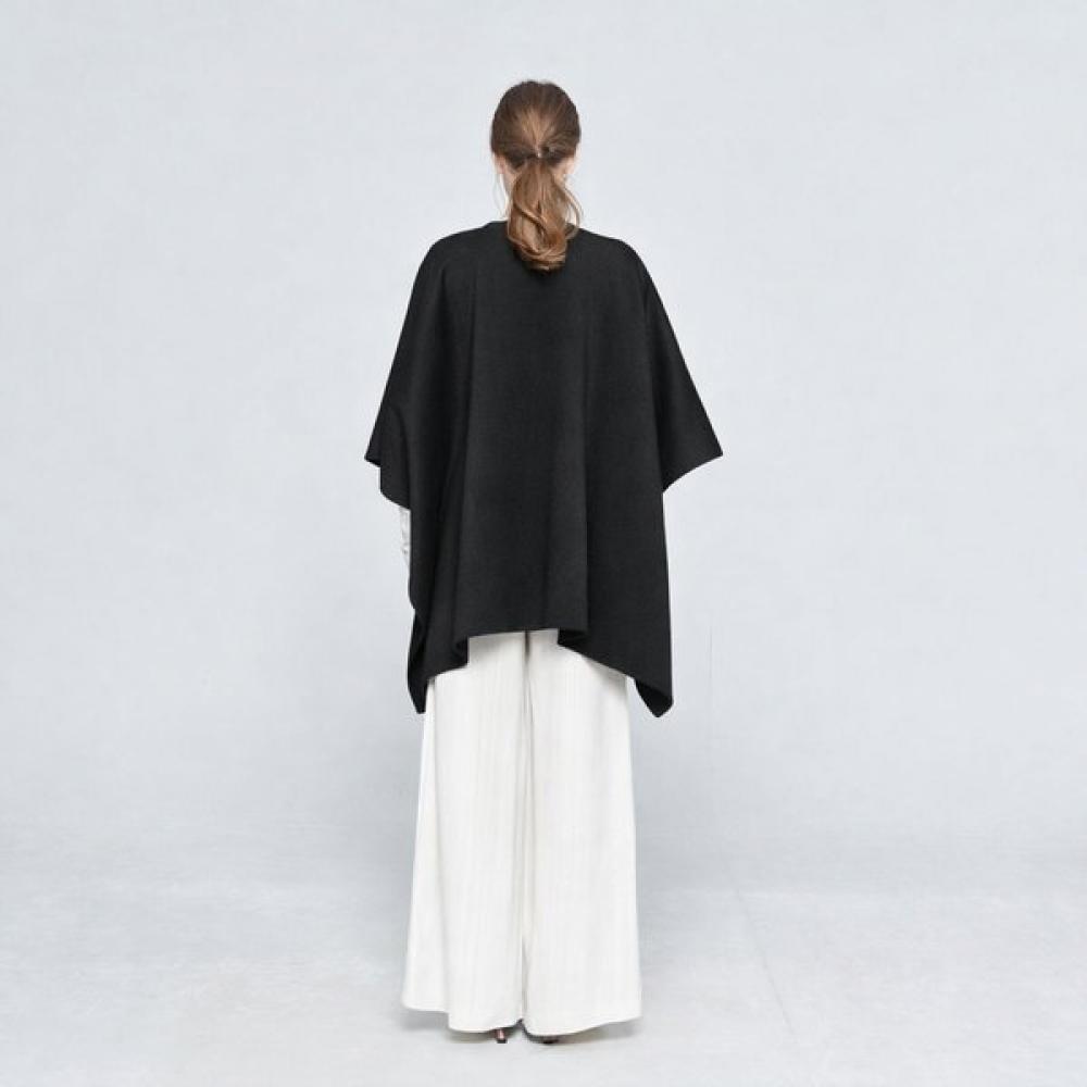 Mink Pocket Wool Cape Bk 15070ss