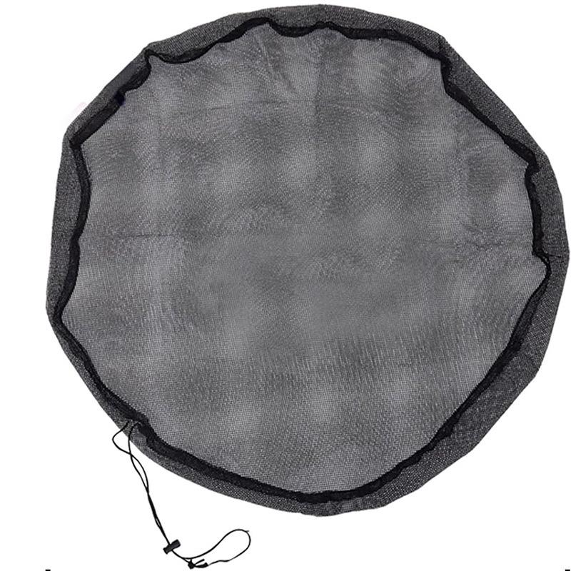 

80Cm Outdoor Mesh Cover Netting For Rain Barrels Water Collection Buckets Cover Water Tank Protection Garden Supplies чёрный