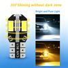 10pcs T10 W5W 194 LED Bulbs CANBUS No Error 12V 5W High Lumen Car Interior Side Marker Light 3030 SMD White Amber Red Bulbs 7
