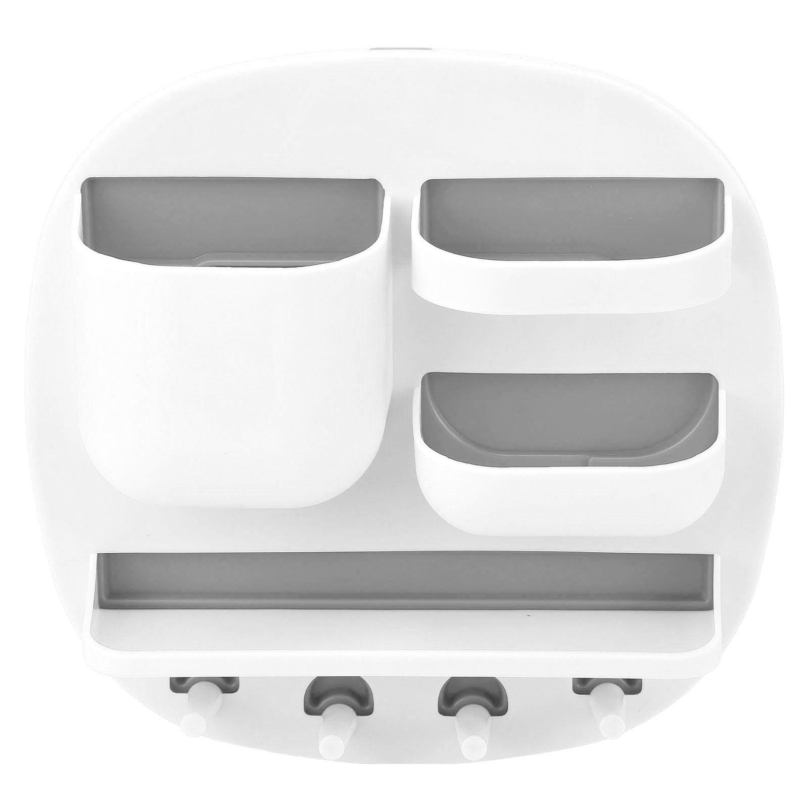 

Настенный ящик для хранения Увеличенная емкость Форма диска PP PS Стабильный прочный Установка без гвоздей Самостоятельная белый