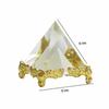 KIRINVEDA Feng Shui Glass Crystal Pyramid with Stand Amethyst Energy Generator Decorative Showpiece for Positive Energy