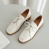 Fashion Summer Shoes Ladies Square Toe Female Footwear British Style Oxfords Women's Autumn 2025 New Retro Dress Preppy Leather Fall Fab