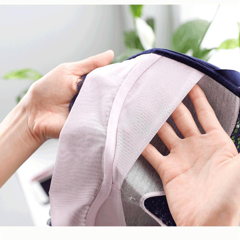 Sexy Large Size Underwear Female Sense of Lace Thin Section Without Steel Ring Undershirt Type Increased Sports Sleep Polymerization Bra