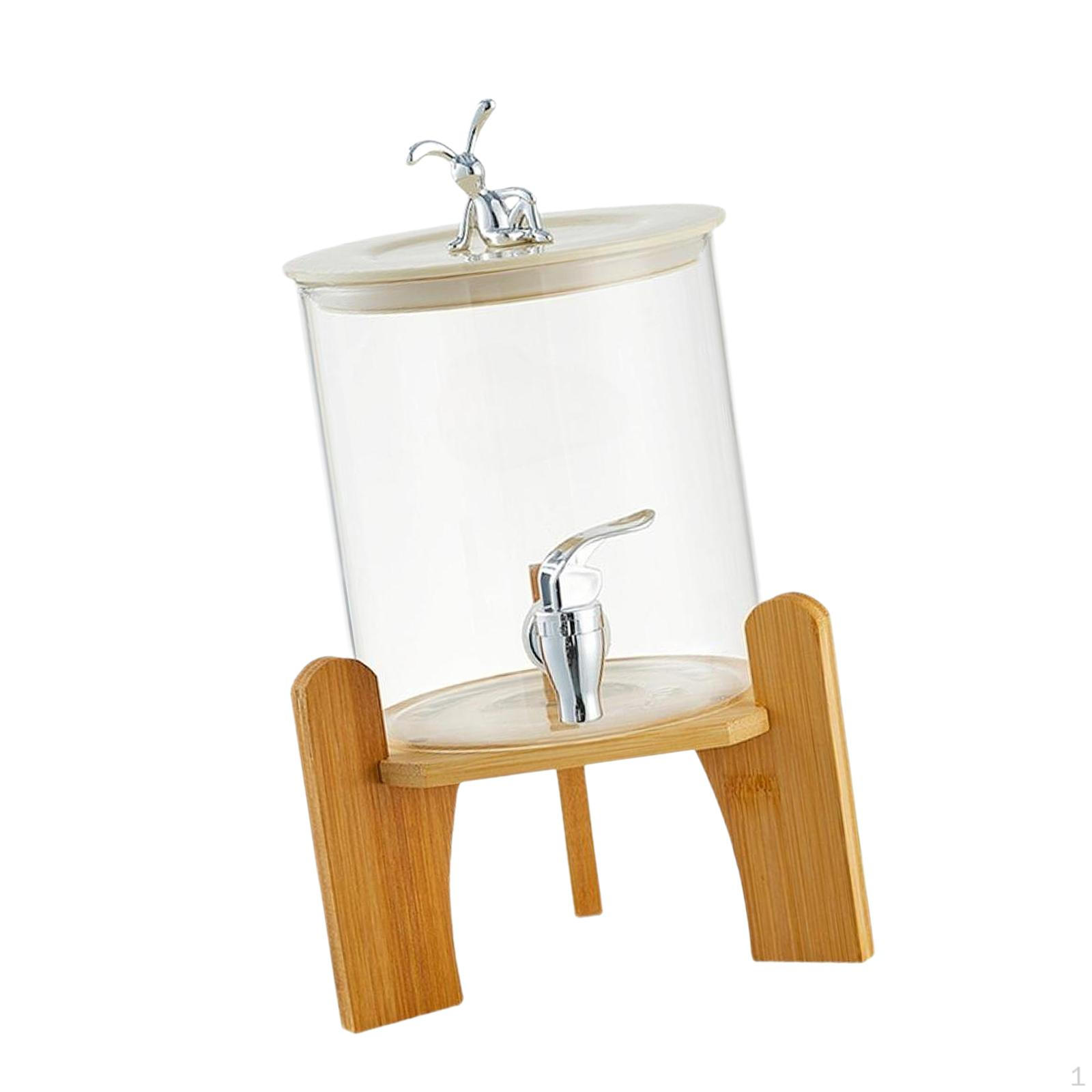 

Стеклянный диспенсер для напитков с краном, 3,5 л, стойка для холодных напитков для ресторанов, Bunny