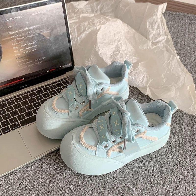 High-value original board shoes women's new spring and autumn versatile shoes platform white shoes niche bread shoes