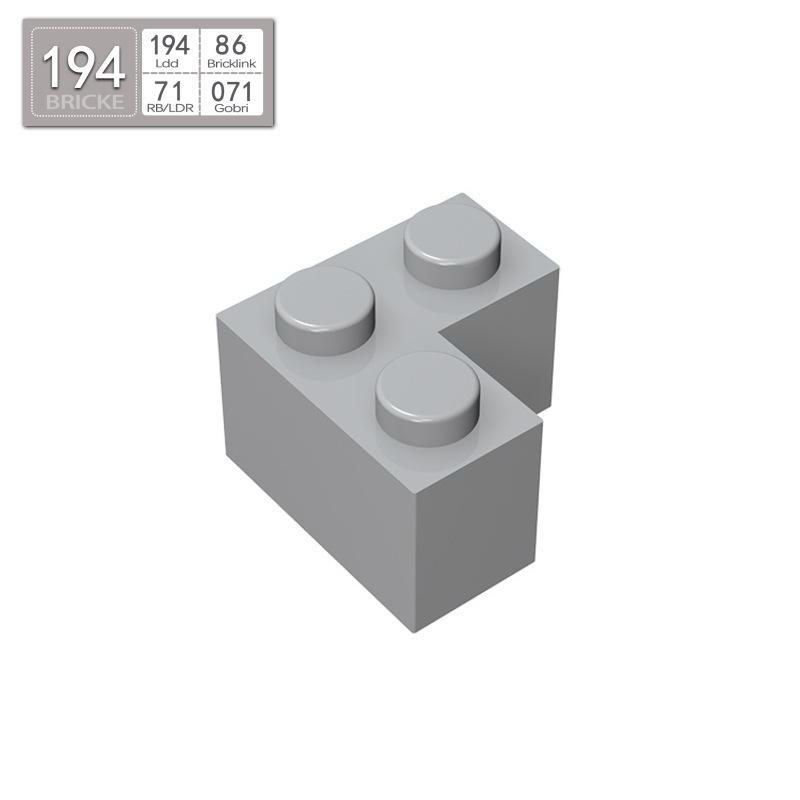 BRICKE 2x2 Right-Angle Brick, Compatible with Lego 2357, MOC Bulk Parts Building Blocks