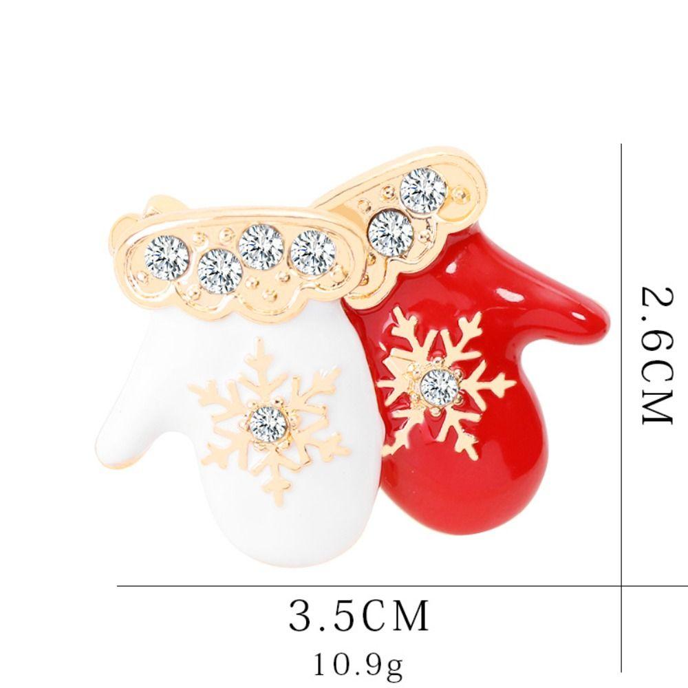 Snowman Santa Rhinestone Badge Fashionable New Year Pins Christmas Brooch  New Year Jewelry