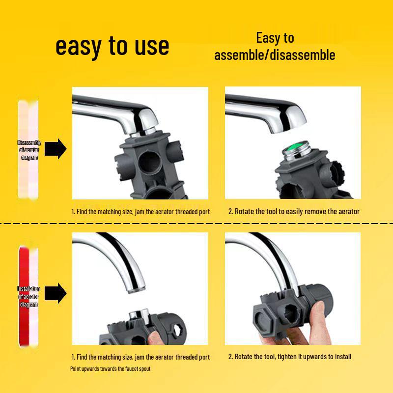Multifunctional Faucet Spout & Valve Repair Tool for Bathroom & Kitchen