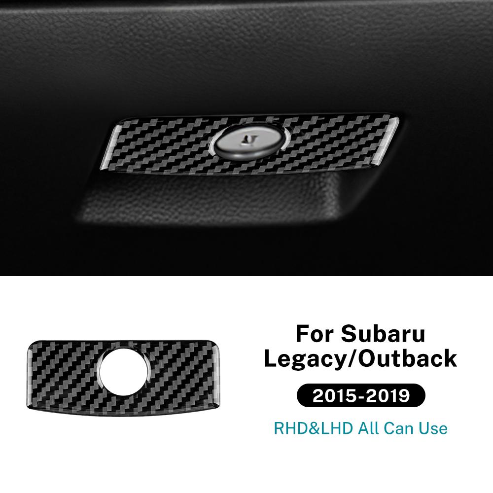 Carbon Fiber Style Storage Box for Subaru Legacy Outback 2015-2019 Black Carbon
