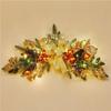 50CM Christmas Wreath & 2.7M Garland Set - Festive Door & Wall Decor