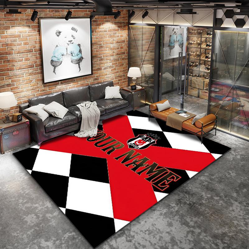 Besiktas Gymnastics Club Custom Name Carpet Rug For Living Room Bedroom Home Sofa Decoration Kids Play Nonslip Floor Mat