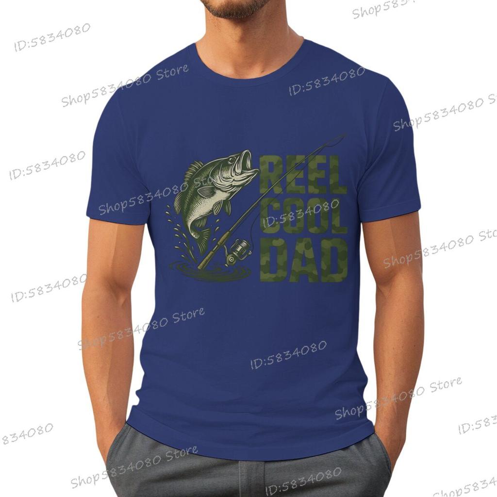 Reel Cool Dad Graphic T Shirts For Unisex Trendy Dad Design Summer Clothes Fishing Life Funny Shirts Unisex Fishing Lovers Tiedye Top