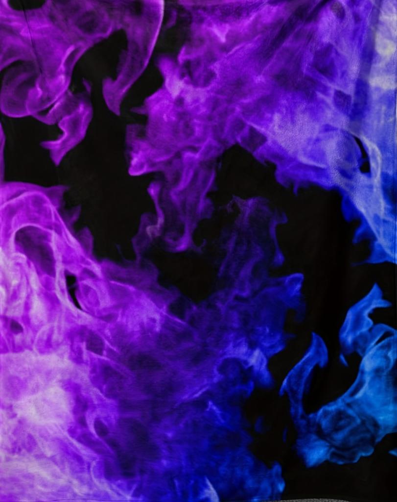 Mystic Purple and Blue Smoke Blanket - Soft, Cozy, Stylish Decor for Ultimate Home Comfort and Ideal Gift Choice