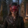 Ram Horn Demon Mask Halloween Mask Horror Devil Half Face Half-face Lightweight Gothic Masquerade for Cosplay Costume Party