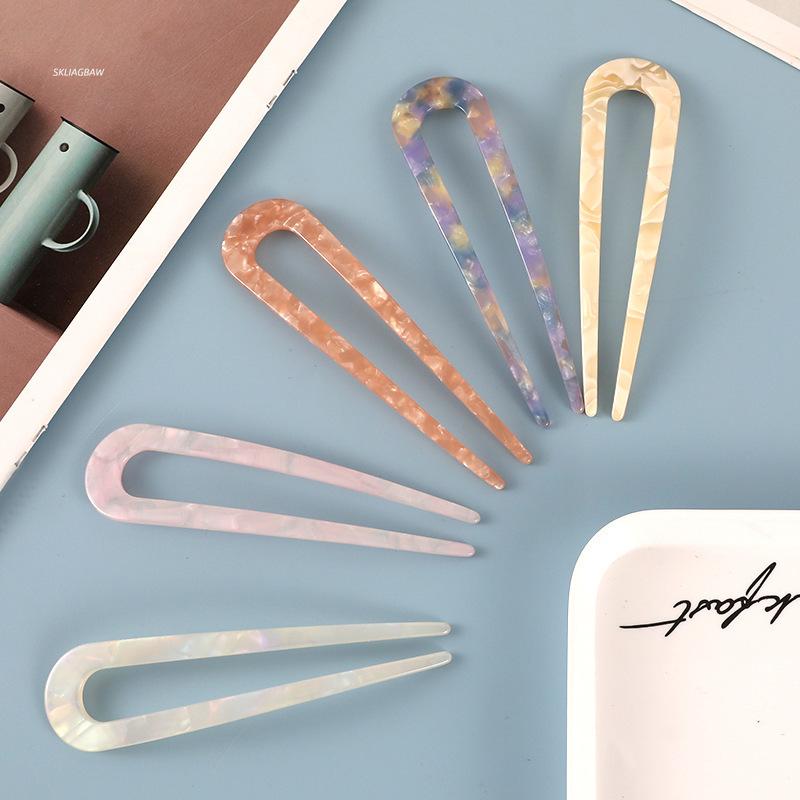 Fashion Hairpin Hair Sticks Women Hair Clip Elegant Colorful Acetate Hair Clips Girls Hair Sticks Hair Accessories Hairpin New