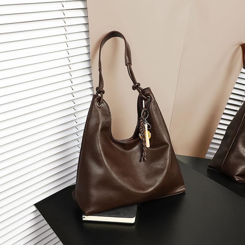 Tote bag 2025 new Maillard leather large bag summer women's bag shoulder large capacity commuter bag luggage