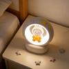 Table Lamp Rechargeable Nursery Nightlight Bedside Lamp Colorful Lighting Moon and Bunny for Bedroom Home Decor