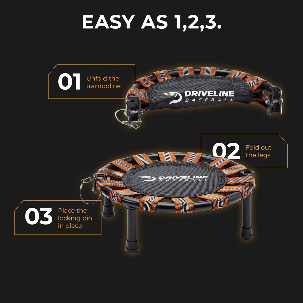 Driveline Baseball Plyoball Efficient with Improve Your Pitching Ability with Free Use After Pitching and Includes Carrying Trampoline Cool-Down