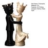 Symbolic Companionship Statue Gifts 1 Pair 3D Printed King and Queen Couple Figurines, Chess Style Dancing Abstract Sculptures Lovers Statue, Romantic