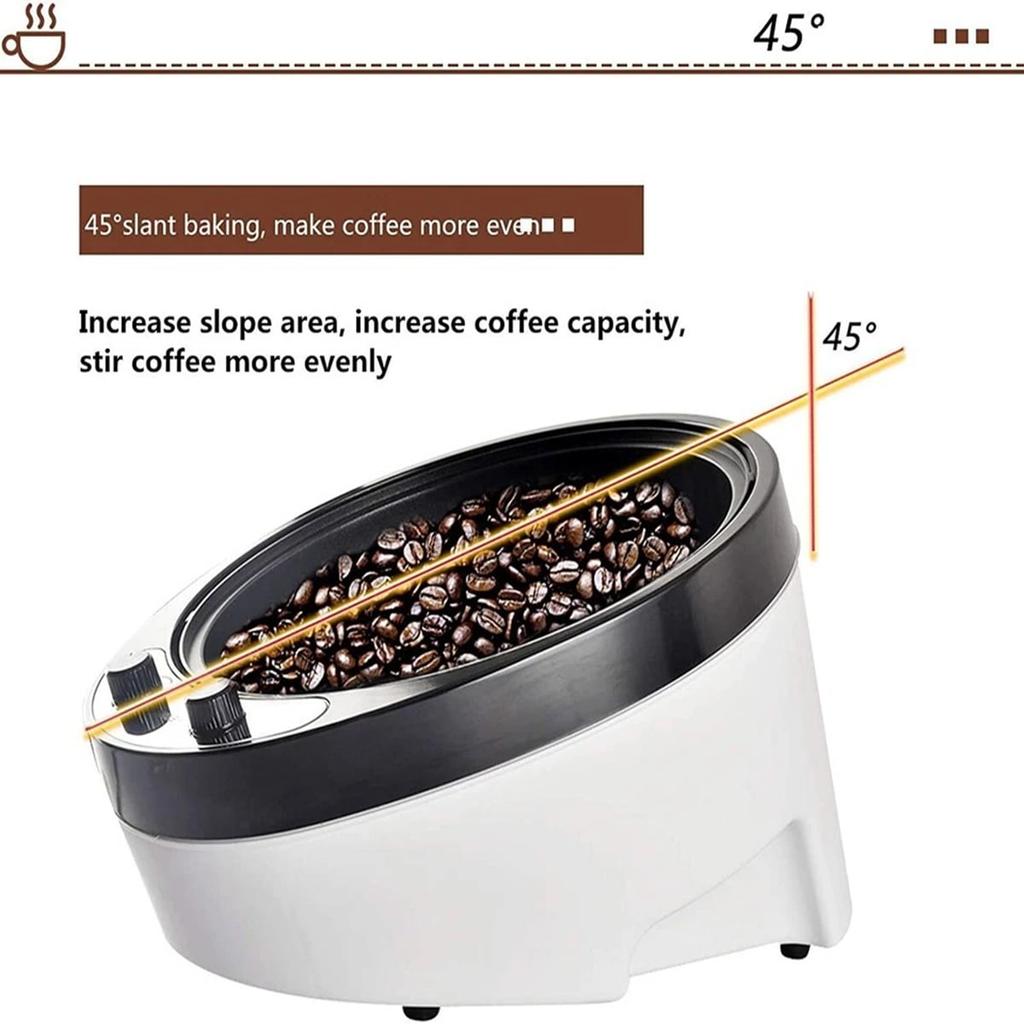 800W Electric Coffee Bean Roaster Household Roasting Machine, 0-240°C Non-Stick Nut Popcorn Coffee Roaster
