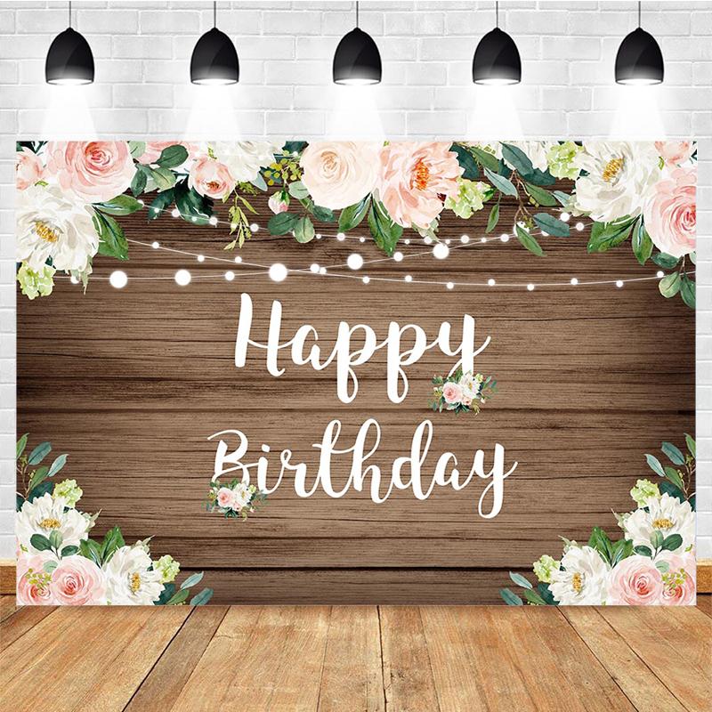 Mocsicka Oh Baby Photography Background Flowers Wood Board Lighting Decoration Style Shower Photo Backdrop Props Studio