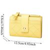 Transparent Women Lingge Wallet Portable Lady Short PU Purses Versatile Solid Color Card Bag  Work