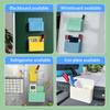 Magnetic Whiteboard Pen Holder Plastic Multifunctional Storage Box Organizer for Office Classroom Desk Accessories with Strong Adhesive Backing