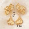 Fashion Exaggerated Alloy Simple Flower Drop Earrings Exquisite Design Versatile Daily Wear Elegant Women Ear Jewelry