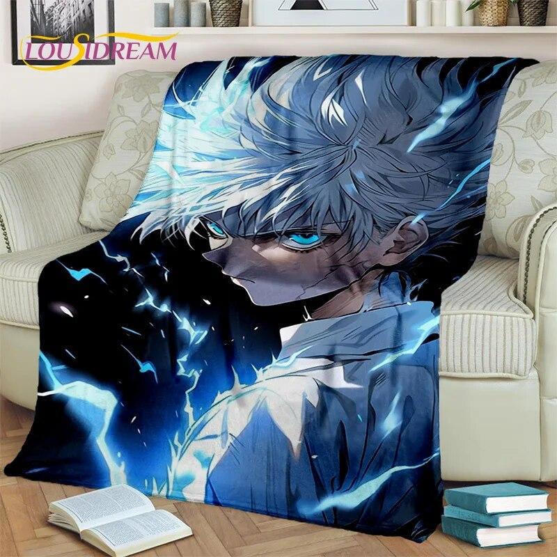 Cartoon HD HxH Anime Hunter×Hunter Blanket,Soft Throw Blanket for Home Bedroom Bed Sofa Picnic Travel Office Cover Blanket Kids