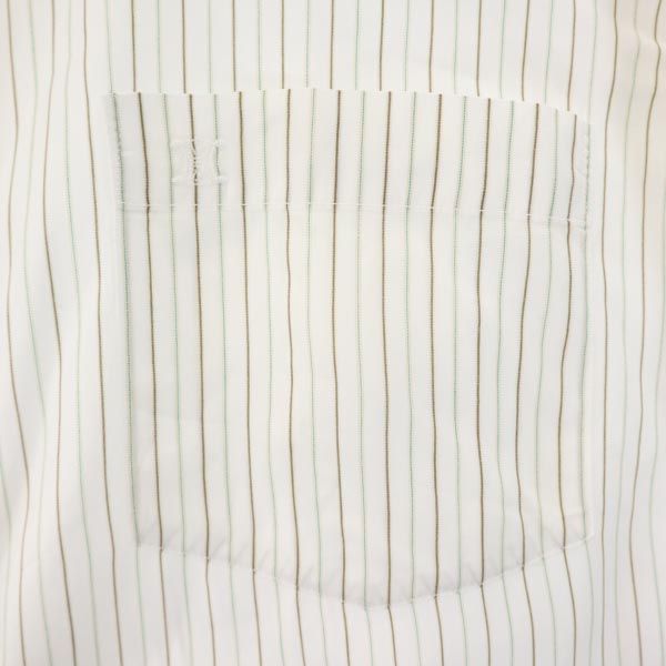 Celine Cămașă cu dungi cu mânecă lungă Alb broderie logo sistem Bărbați Folosit