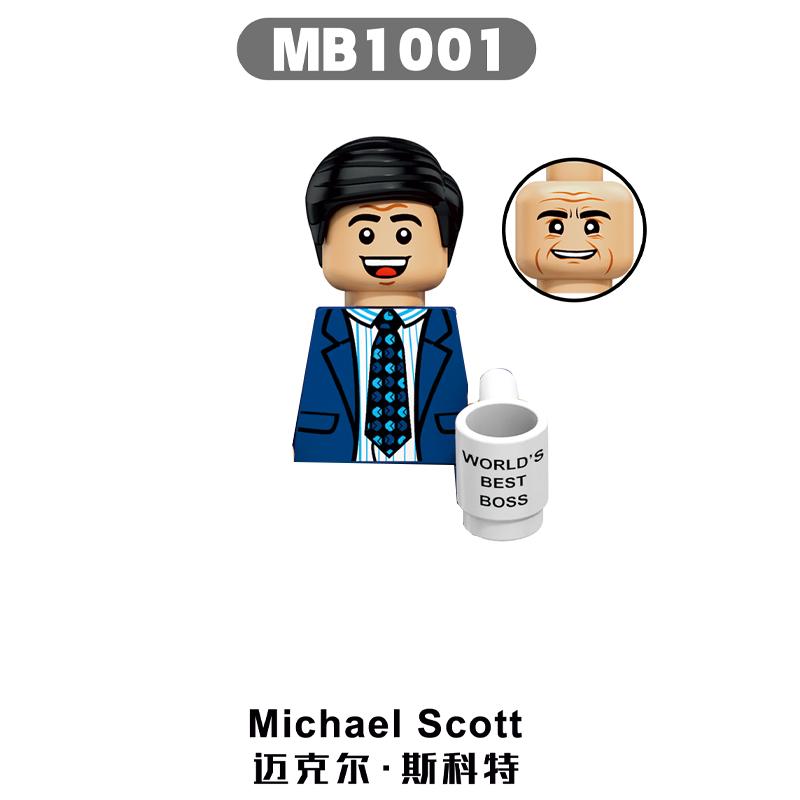

The Office Michael Scott Building Blocks Movie Characters Jim Halpert Pam Beesly Mini Action Figure Toys For Children