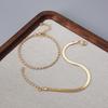 Versatile Four-Piece Multi-Layer Metal Chain Bracelet Set for Women - European and American Fashion