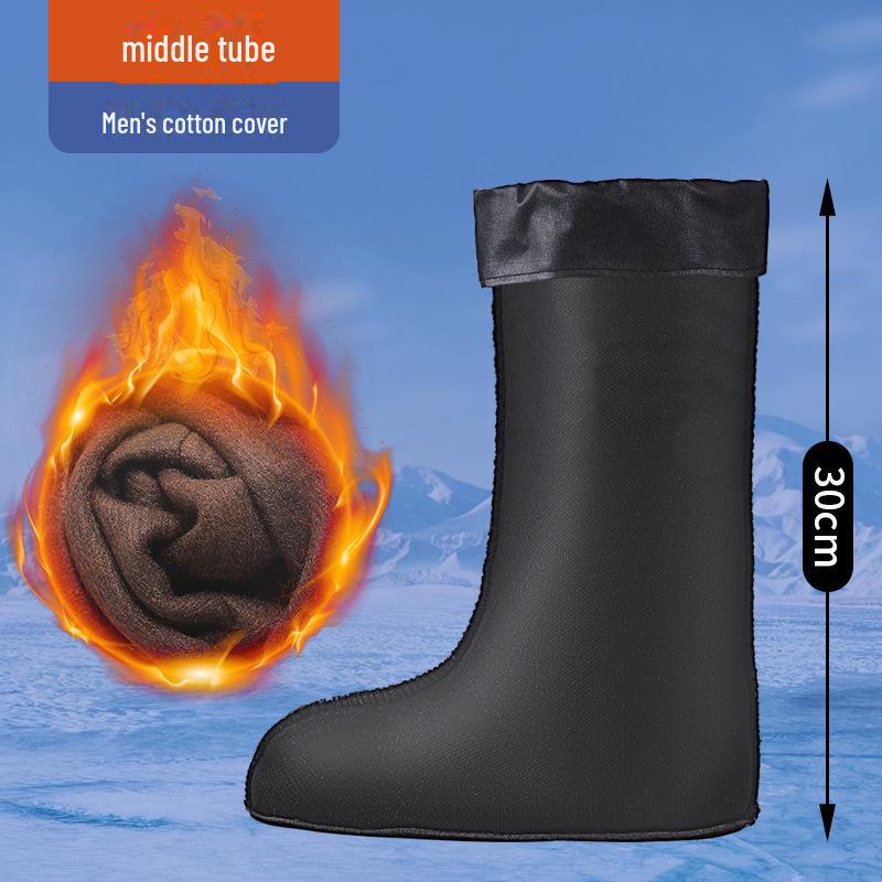 

Чоловічі та жіночі зимові гумові чоботи на теплій підкладці з оксамитовим утепленням, товстою гумовою зовнішньою частиною та бавовняною внутрішньою підкладкою 2025 року 42/43 universal