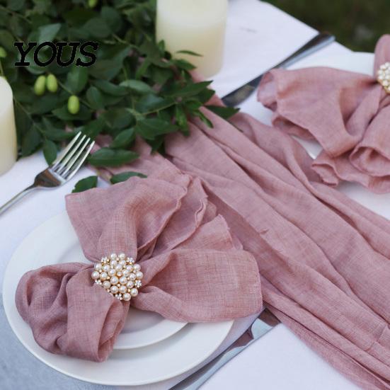 Washable Cloth Napkins Rustic Napkin, Solid Color Cotton 18 x Inch Stitched Dinner Napkin for Home Wedding Bridal Shower Baby Table Decor