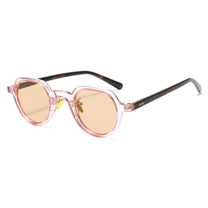 Round Small Frame Sunglasses Summer Fashion Street Shot Retro Fashion Color Lenses Sunglasses