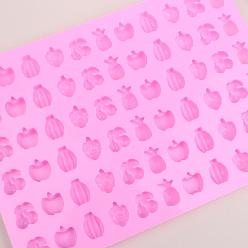 66 Grids Silicone Chocolate Mold Food Grade Small Fruits Shape Cake Baking Mould Non-Stick Candle Molds Fondant Candy Mold