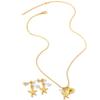 Stainless Steel Starfish Shell Pendant Necklaces For Women Fashion Gold Color Clavicle Chain Choker Beach Jewelry Summer Gifts
