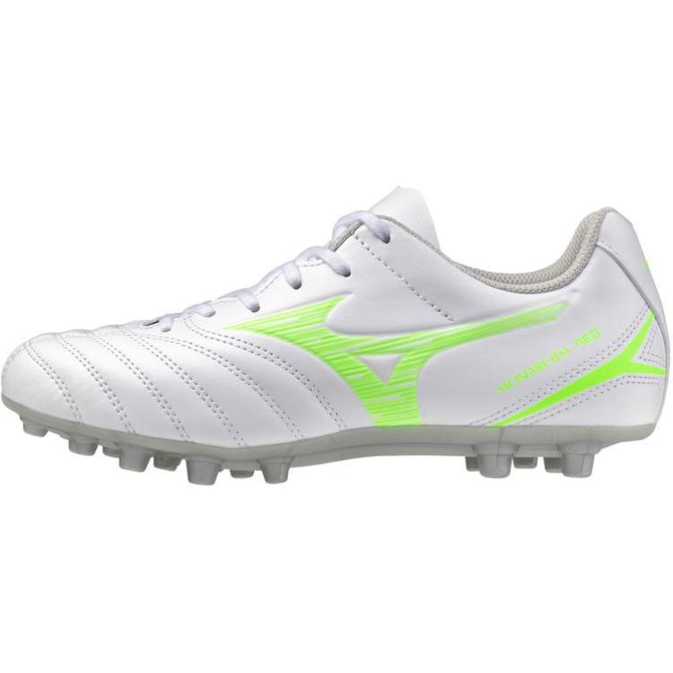 Mizuno Monarchida Neo 3 Select Jr Mg Comfortable Versatile Non-Slip Durable Low-Top Kids Soccer Shoes Men Soccer Shoes White Neon-Green P1GB252637